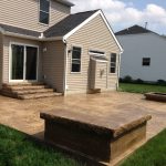seamless slate brown concrete patio